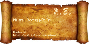 Must Bottyán névjegykártya